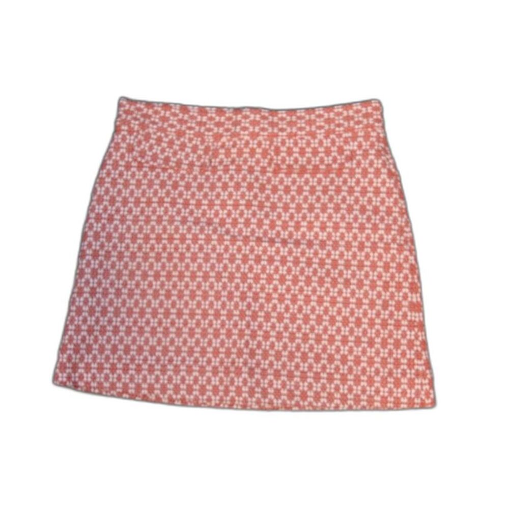 Monoprix Femme Tweed Like Mini Orange White Skirt Size 42
